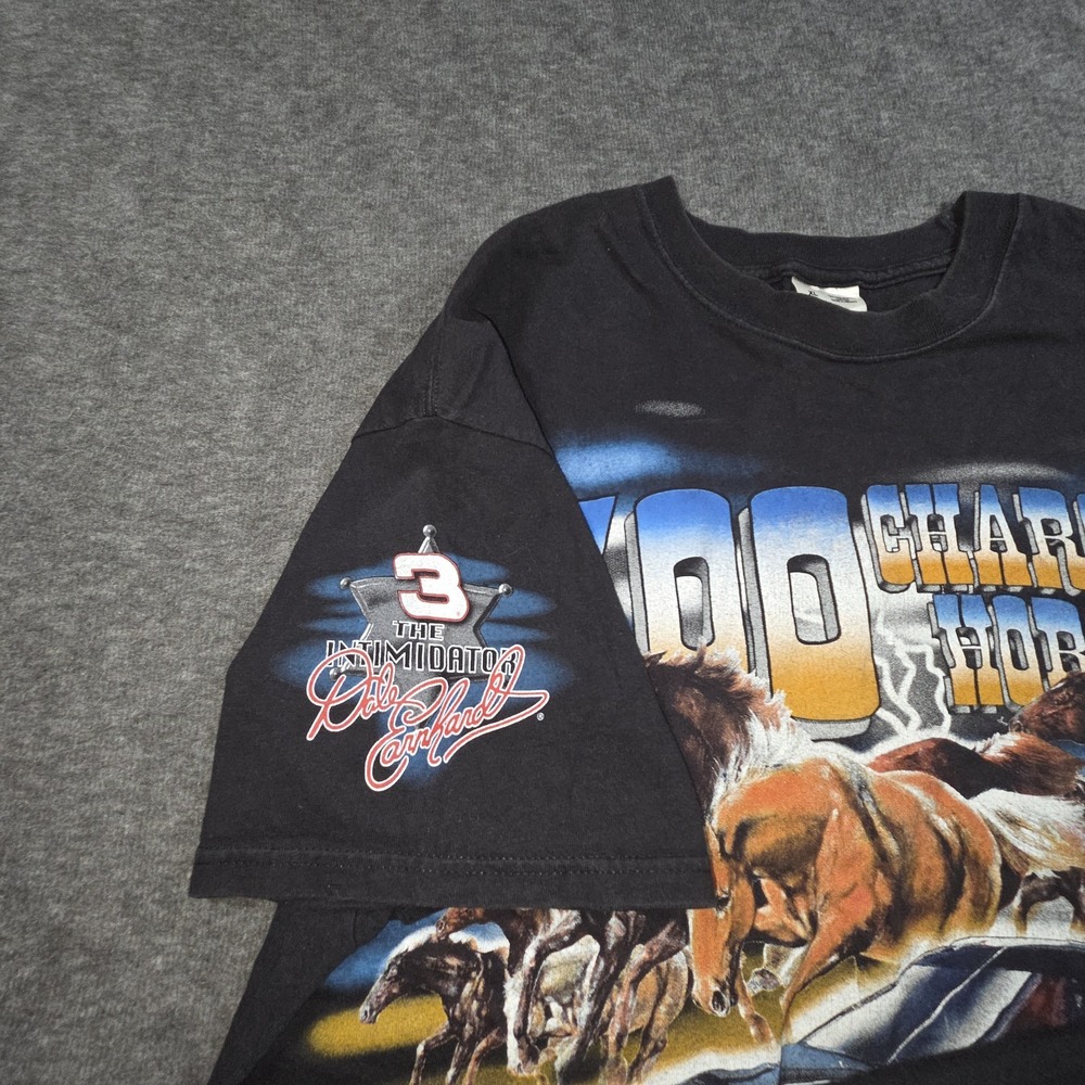 90's Chase Dale Earnhardt 700 Charging Horses T-Shirt Vintage AOP Size XL - Picture 8 of 11